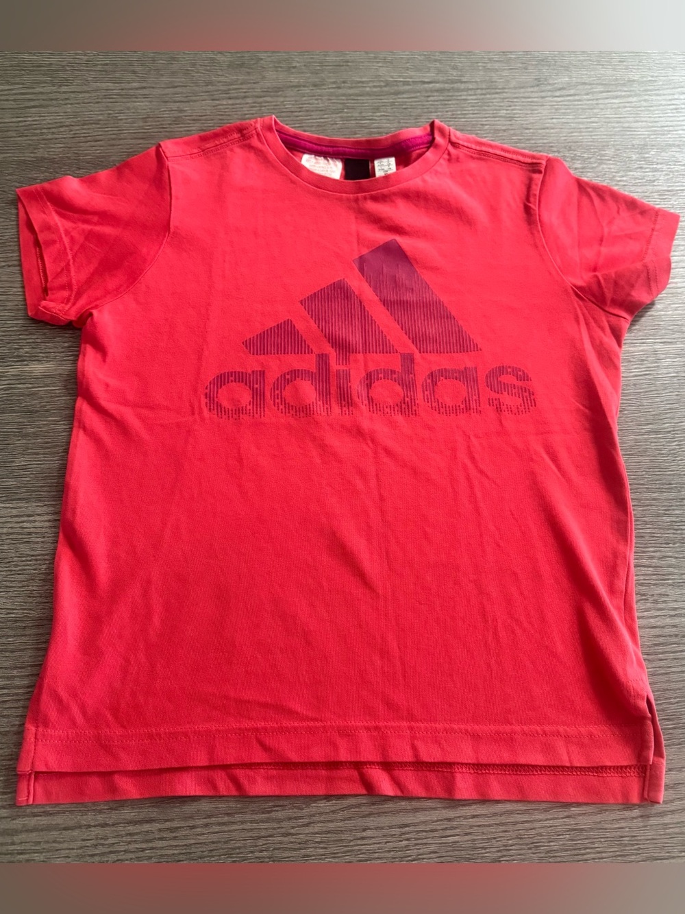 Adidas Climalite girls t-shirt size S 9-10Y coral Pink